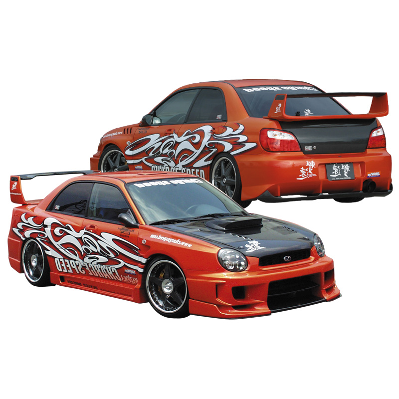 Chargespeed Breedbouwset 'Wide-Body'  Subaru Impreza GD# (A/B) 'D-1 Style' + straight flap