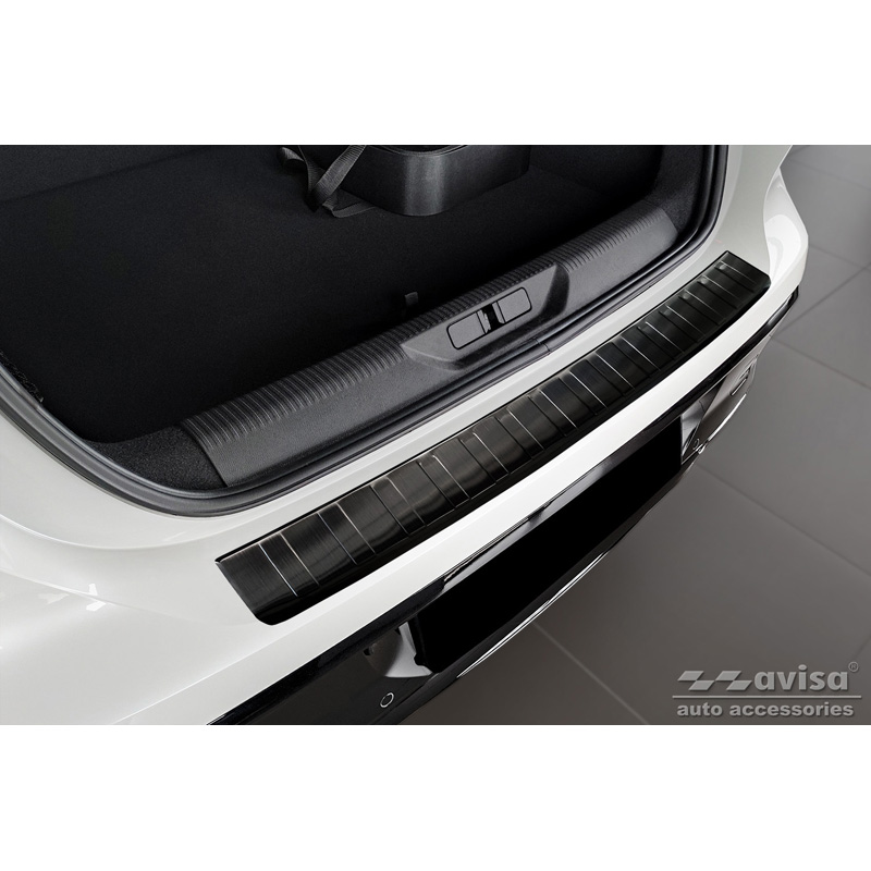 Zwart RVS Achterbumperprotector  Peugeot 308 III HB 2021- 'Ribs'