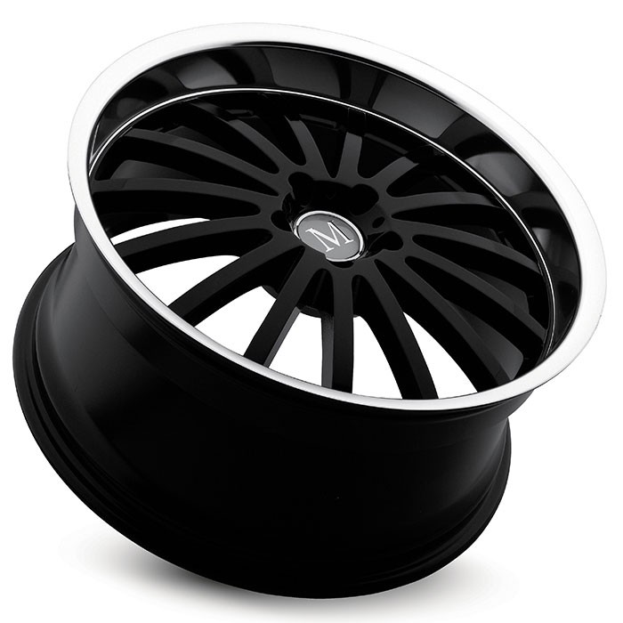 Velgen Mandrus Millenium 22x10,5 5x112 ET42 Glanzend Zwart + Mac