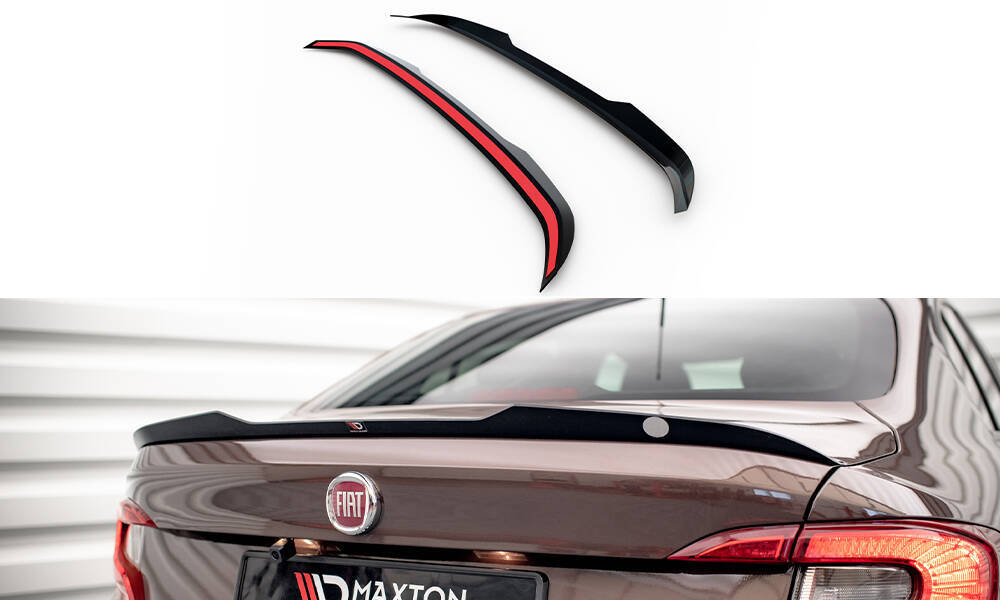Spoiler Fiat Tipo S Sedan Maxton Glans Zwart