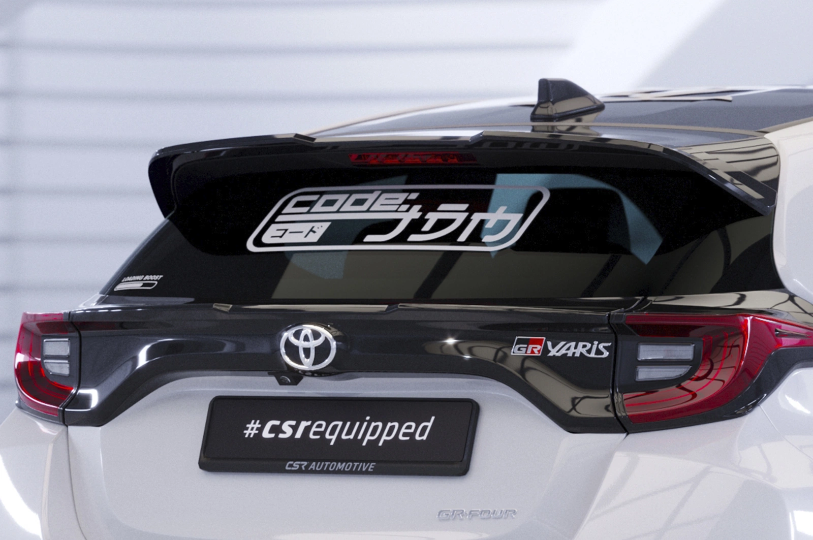 Achterspoiler Toyota GR Yaris (XP21) Glans Zwart – CSR Automotive