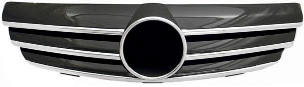 Grill mercedes W209 zwart/chroom 02-