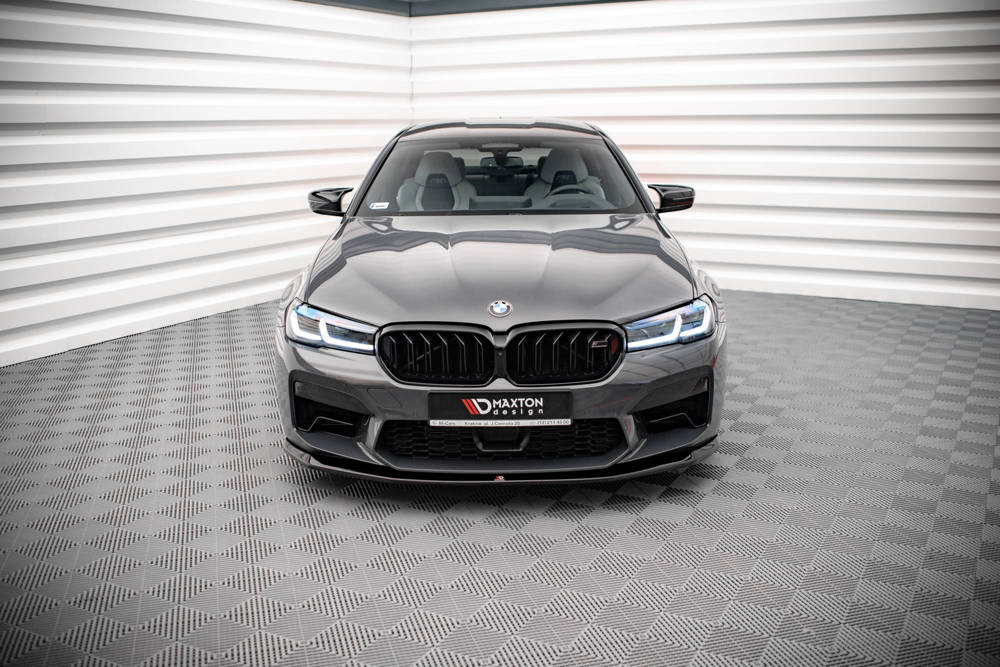 Voorspoiler V.3 BMW M5 F90 FL Maxton Glans Zwart