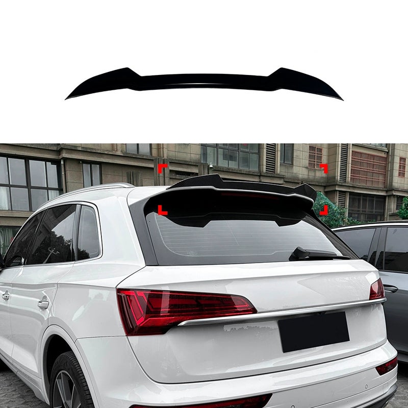 Dakspoiler (Spoiler Cap)  Audi Q5 (FY) S-Line/SQ5 2017-2025 (ABS Glanzend zwart)