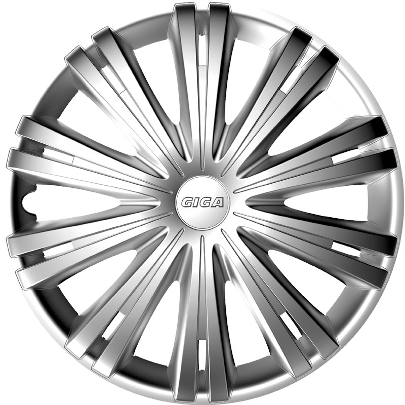 4-Delige Wieldoppenset Giga 15-inch zilver