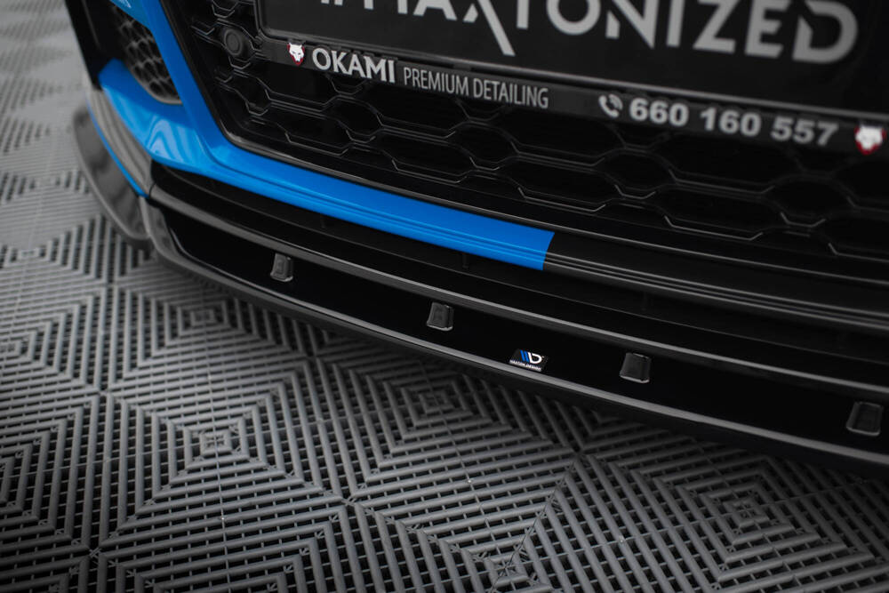 Voorspoiler V.2 Audi TT S-Line / TTS 8S FL Maxton Glans Zwart