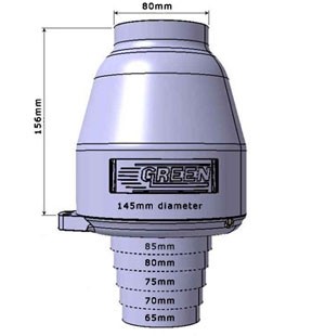 GREEN Storm filter Zwart