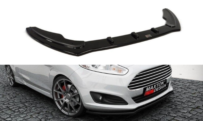 Voorspoiler Ford Fiesta Mk7 FL Glanzend Zwart