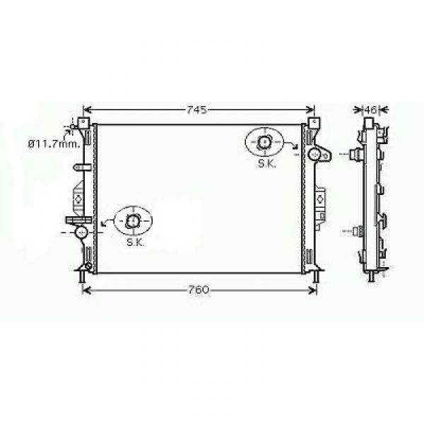 Radiator S-MAXGALAXY 06->> 670x470 2.0I/1.8/2.0TDCI +/-AC