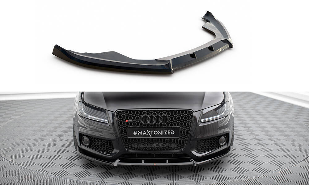 Voorspoiler V.2 Audi A5 S-Line / S5 Coupe / Cabrio Maxton Glans Zwart