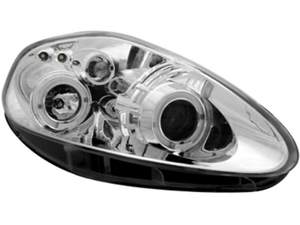Faros Fiat Grande Punto cromo Angel Eyes