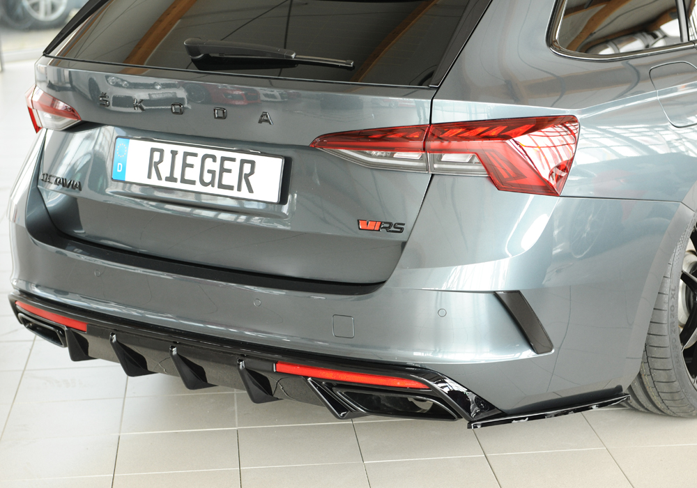 Diffuser Skoda Octavia RS (NX) Rieger Glans Zwart