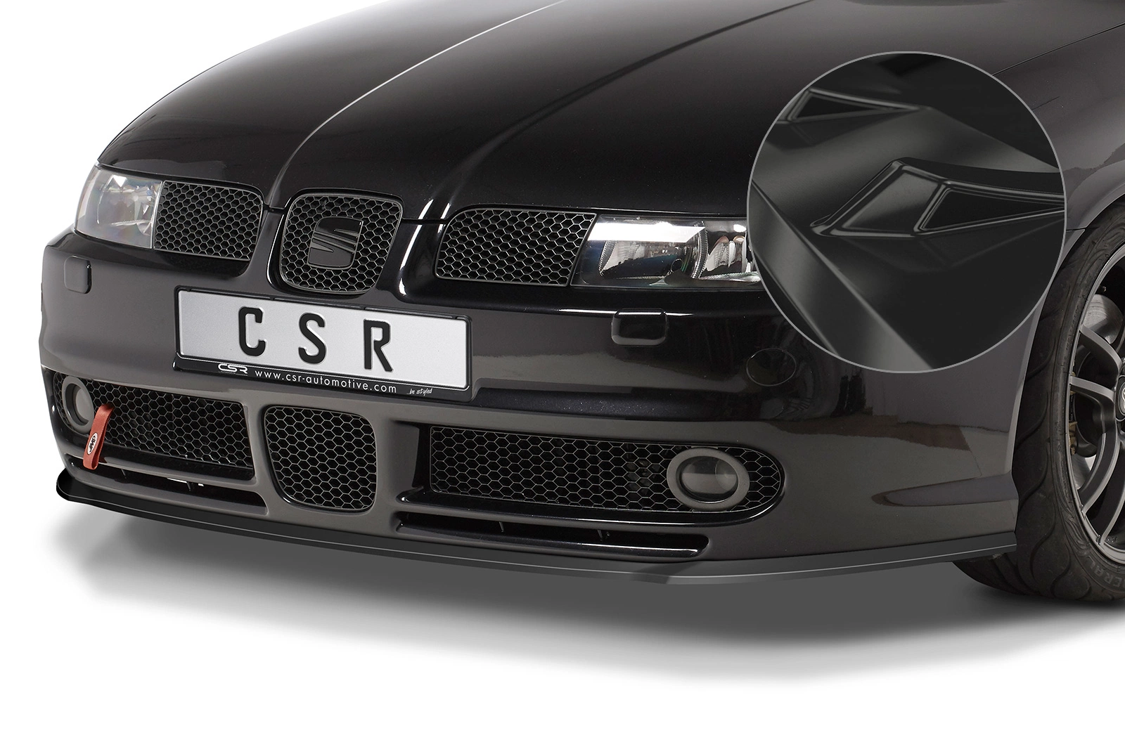 Voorspoiler Seat Leon 1 (1M) Cupra/Sport/FR Glans Zwart van CSR Automotive (1999-2006)