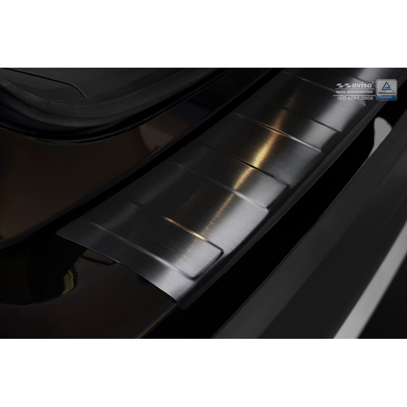 Zwart RVS Achterbumperprotector Mitsubishi Outlander III 2015- '