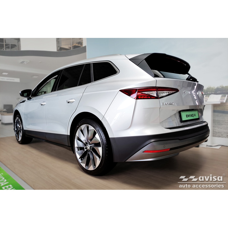 Matzwart RVS Achterbumperprotector  Skoda Enyaq iV / Enyaq Coupé iV 2022- 'Ribs'