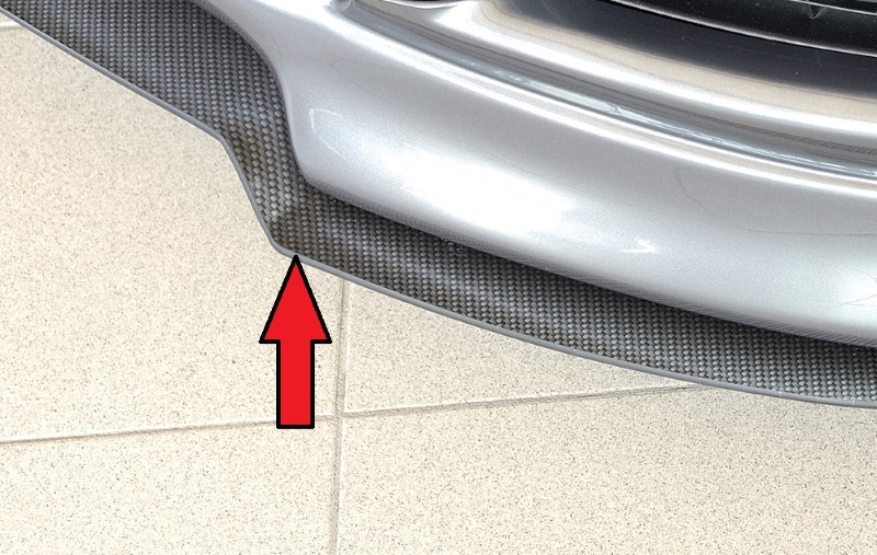 Spoilerzwaard Carbon-Look voor voorspoiler Audi A3 8P Facelift A