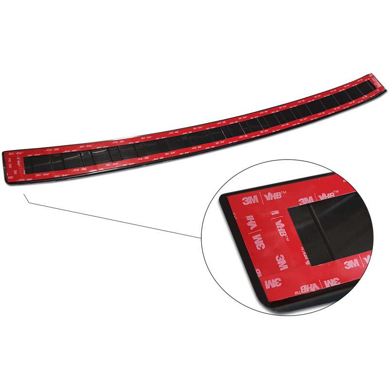 Zwart RVS Achterbumperprotector  Volkswagen Passat Sedan 2014-2019 & FL 2019-2023 'Ribs'