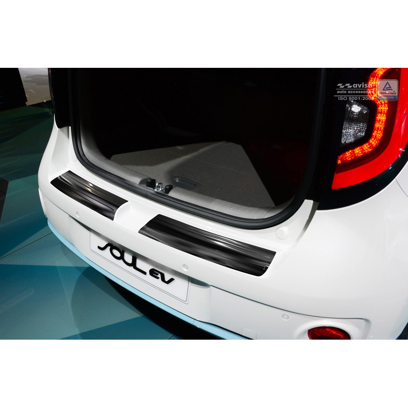 Zwart RVS Achterbumperprotector  Kia Soul EV 2014- (2-Delig)