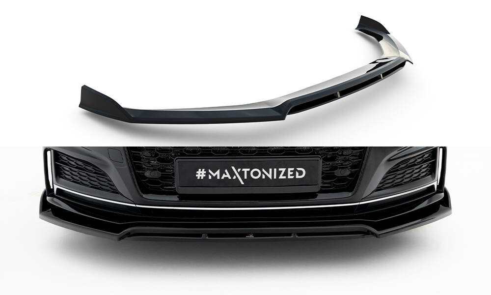 Voorspoiler Audi S5 / A5 S-Line Coupe / Sportback F5 Maxton Glanzend zwart