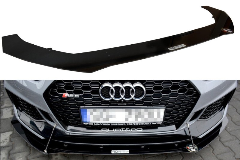 Voorspoiler Audi RS5 F5 Coupe / Sportback Racing V.1 Glanzend Zwart