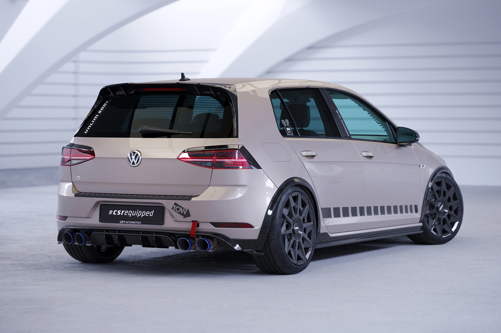 Achterspoiler VW Golf 7 (Typ AU) glans zwart – CSR Automotive