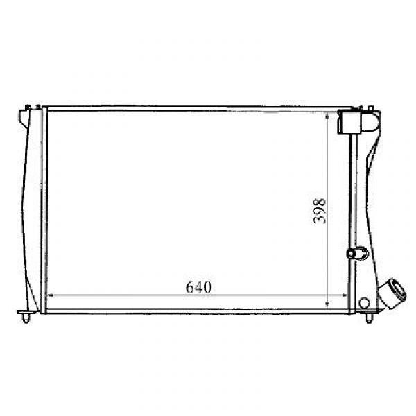 Radiator PEUGEOT 406 95-99 640x398 2.0/1.9/2.1 TD +/-AC