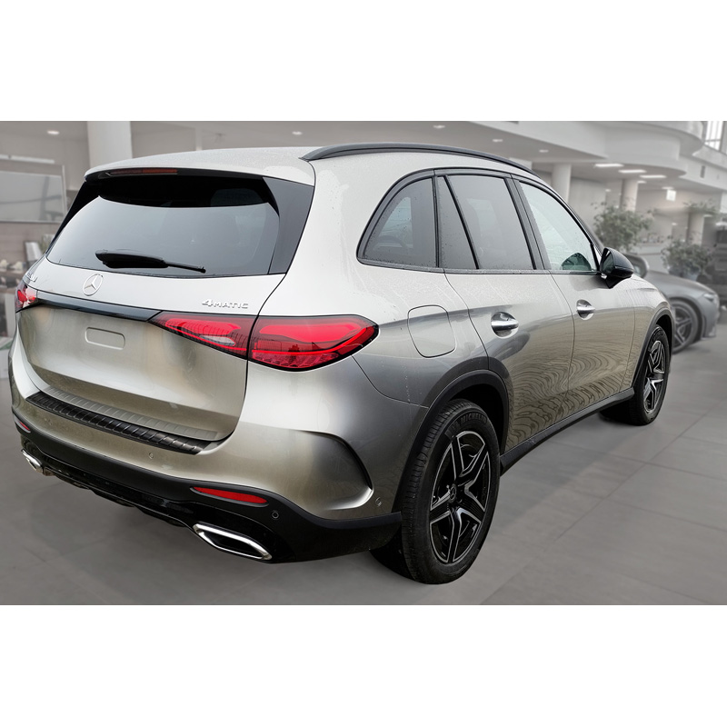 Zwart RVS Achterbumperprotector  Mercedes GLC II (X254) 2022- 'Ribs'