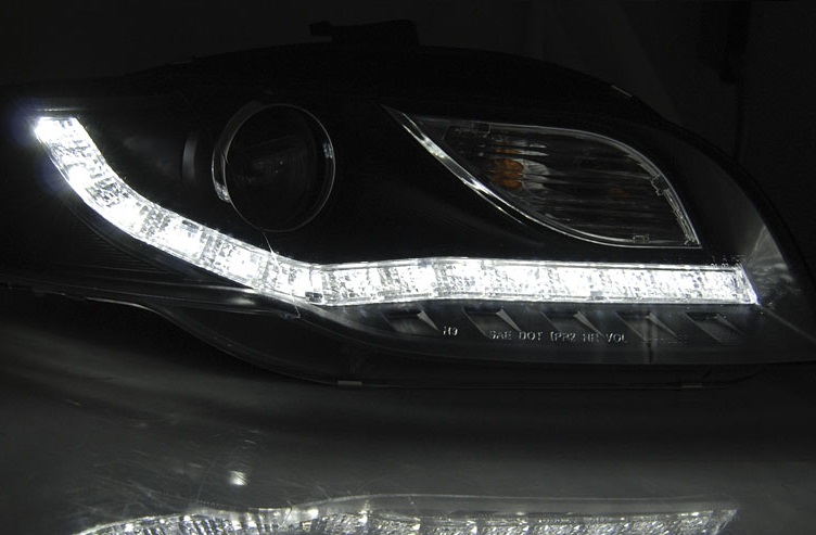 Faros Audi A4 B7 Los ojos del Diablo Dayline negro ELR