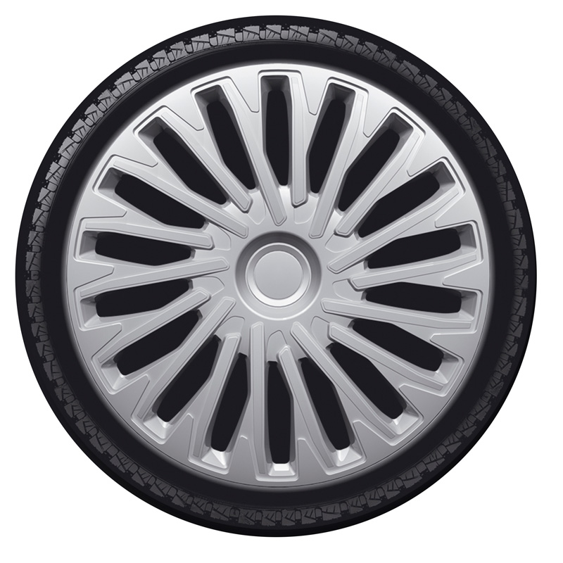 4-Delige Wieldoppenset Soho 15-inch zilver