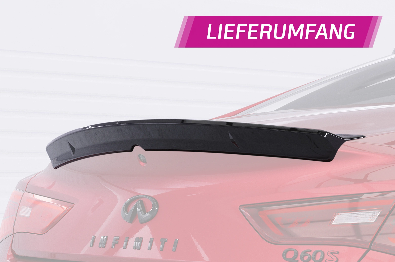 Achterspoiler Infiniti Q60 glans zwart 2016–2022