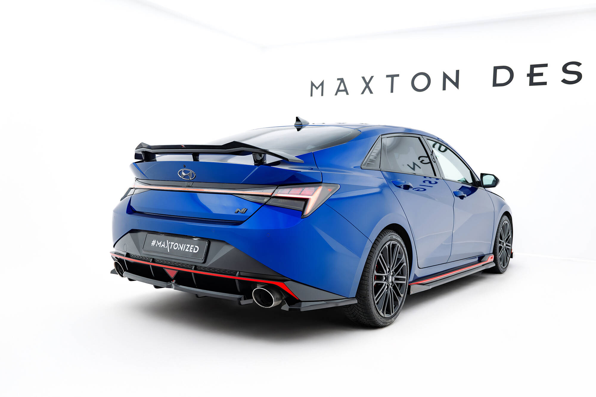 Achterzij Spoilers Hyundai Elantra N MK7 Maxton Glanzend zwart