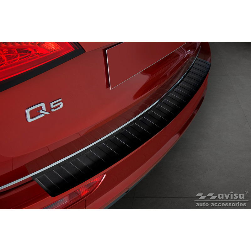 Matzwart RVS Achterbumperprotector  Audi Q5 2008-2012 & 2012- 'Ribs'