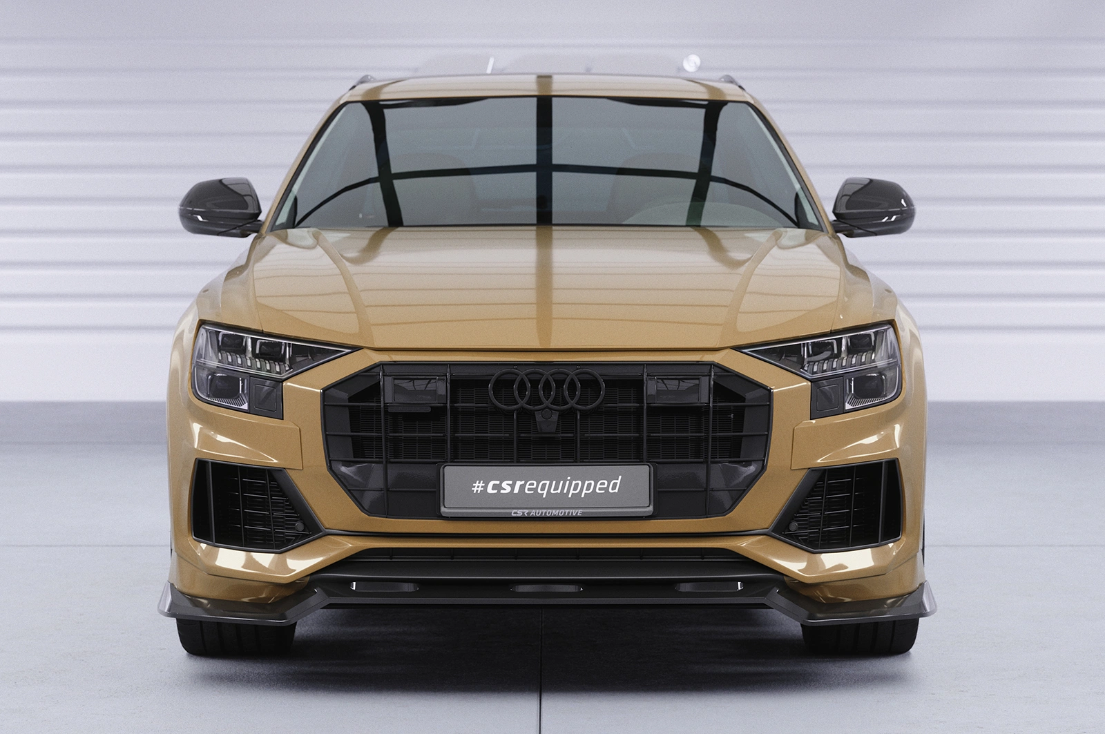 Voorspoiler Audi Q8 4M glans zwart