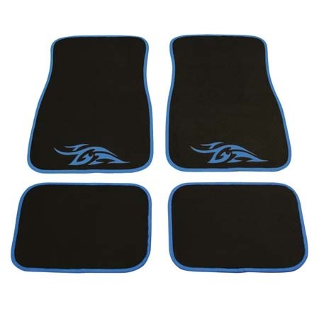 Mattenset uni 'Tribal' blauw