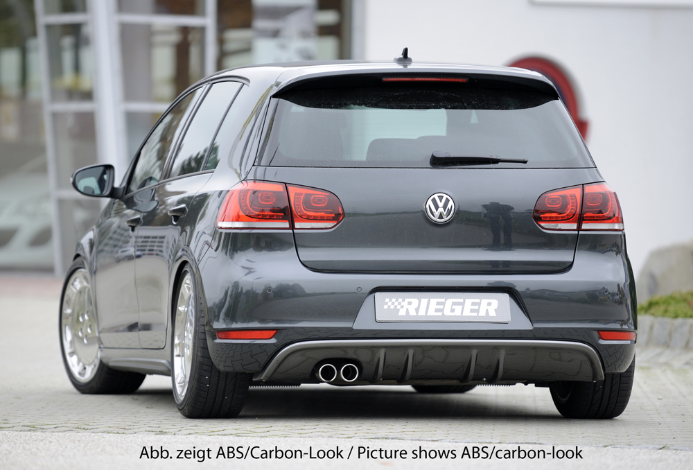 Diffuser Volkswagen Golf 6 GTD Rieger Mat Zwart
