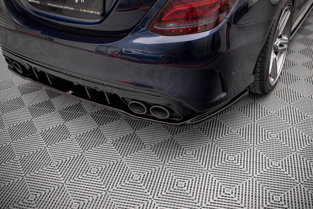 Diffuser Mercedes C43 AMG W205 Facelift Maxton Glans Zwart