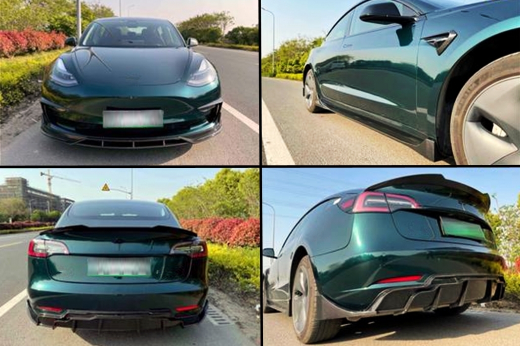 Bodykit Tesla Model 3 Glans Zwart