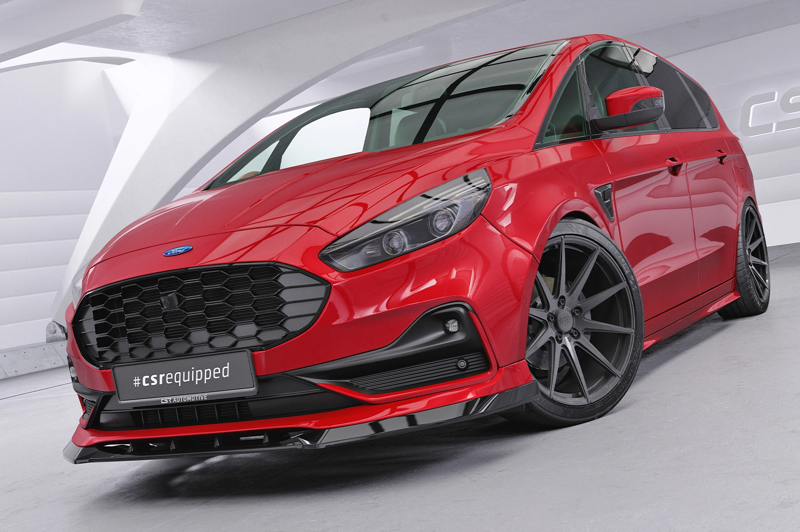 Voorspoiler Ford S-Max MK2 glans zwart 2019–