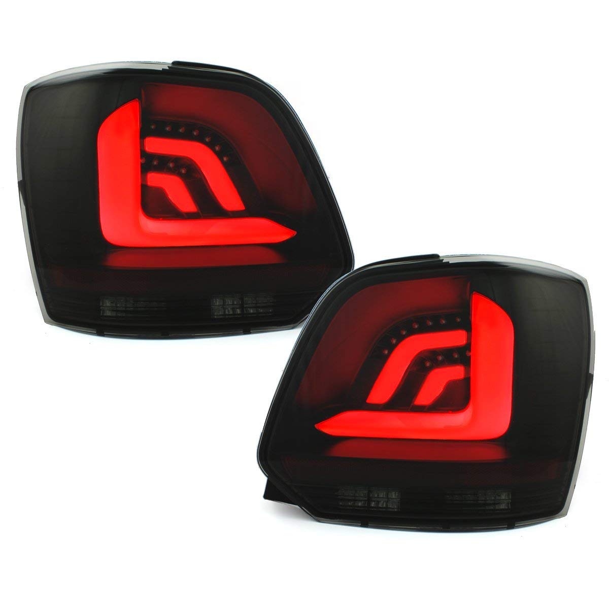 Taillights VW Polo 6R 09- black/Smoke LED Cardna