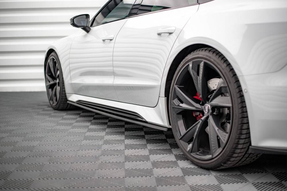 Zijskirts V.2 Audi RS6 / RS7 C8 Maxton Glanzend Zwart