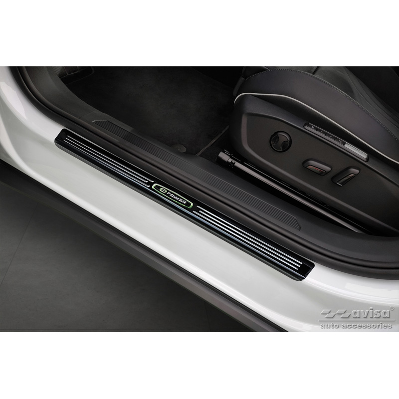 Zwart RVS Instaplijsten  Volkswagen ID.5 2021- 'E-Power' - 4-delig