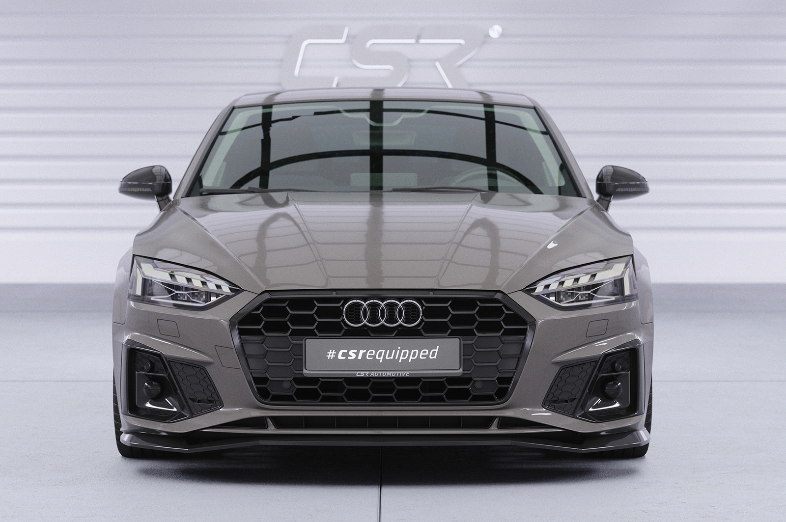 Voorspoiler Audi A5 F5 Sportback glans zwart