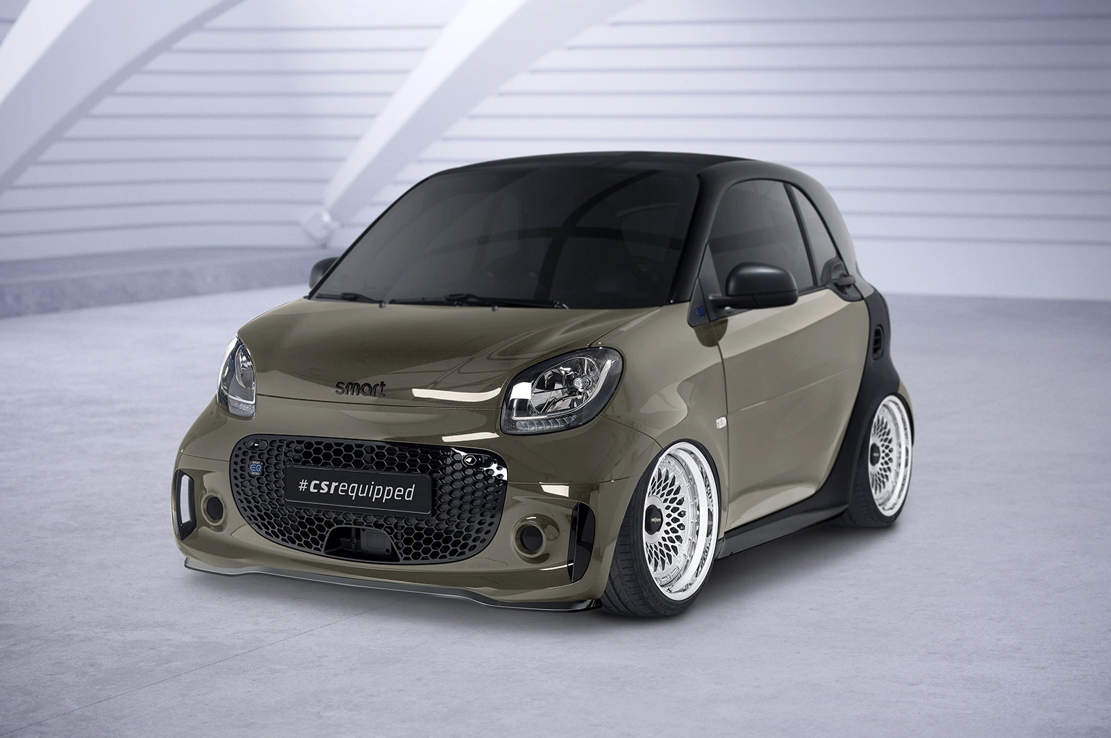 Voorspoiler Smart EQ fortwo (fortwo 453) glans zwart – CSR Automotive