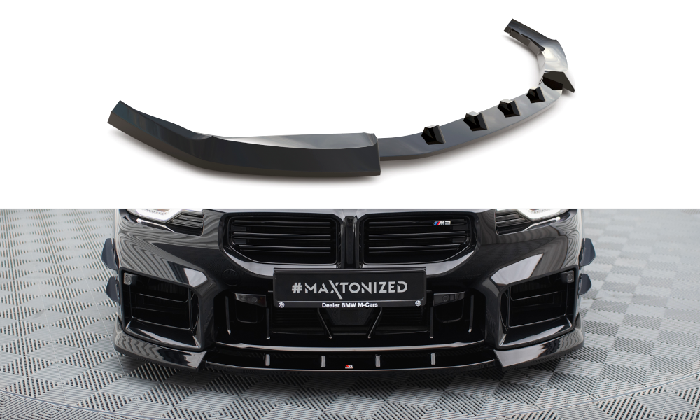 Voorspoiler V.3 BMW M2 G87 Maxton Glans Zwart