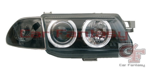 Faros Opel Astra F Angel Eyes negro