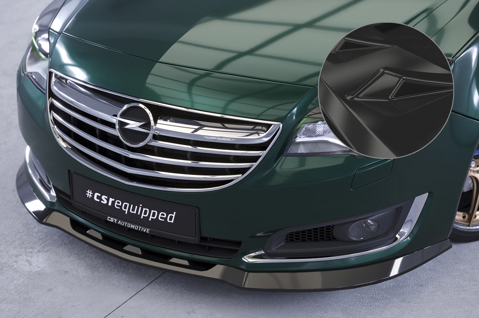 Voorspoiler Opel Insignia A glans zwart 06/2013–02/2017