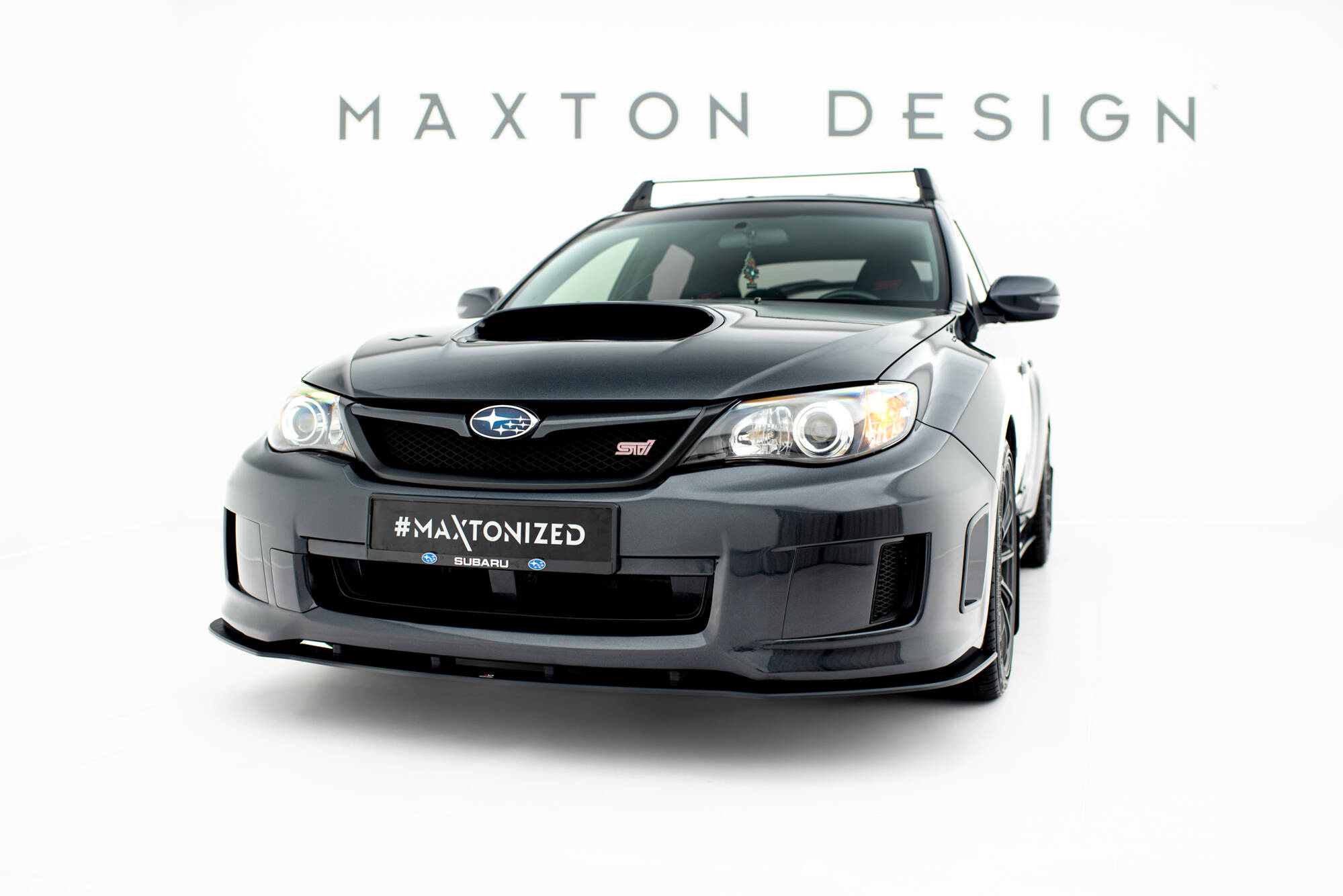 Street Pro Voorspoiler Subaru Impreza WRX STI MK3 Facelift Maxton Glanzend zwart