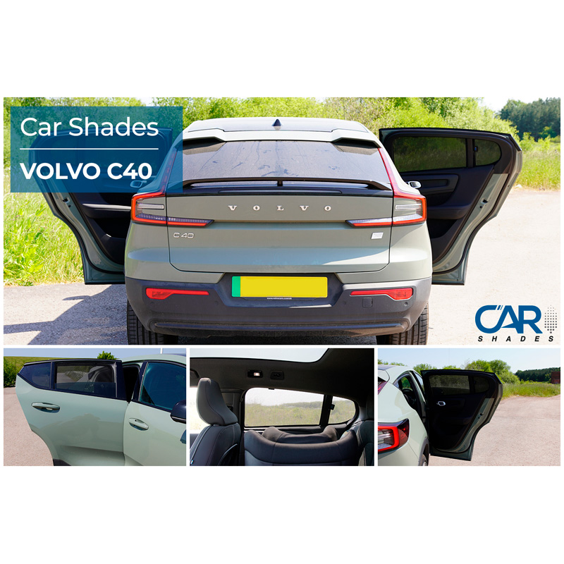 Set Car Shades (achterportieren)  Volvo C40 2021- (4-delig)