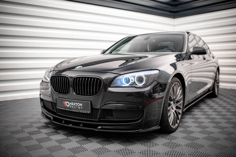Voorspoiler V.2 BMW 7 Serie M-Pakket F01 Maxton Glans Zwart