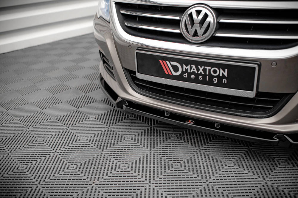 Voorspoiler V.3 VW Passat CC Maxton Glans Zwart